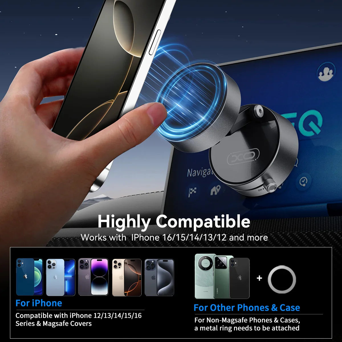 Vacuum suction Magnetic Phone Holder 2.0